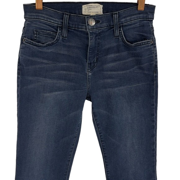 Current/Elliot Womens Kick Jean Relaxed Flared Crop Mid Rise Dark Wash Denim 26 - Picture 3 of 11